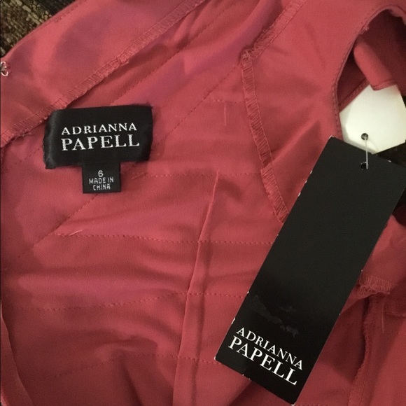 🤑ADRIANNA PAPELL RED DRESS/ SIZE 6/ NWT - Picture 5 of 5